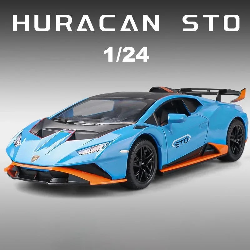 1:24 Lambos Huracan STO Alloy Sports Car Model Diecast