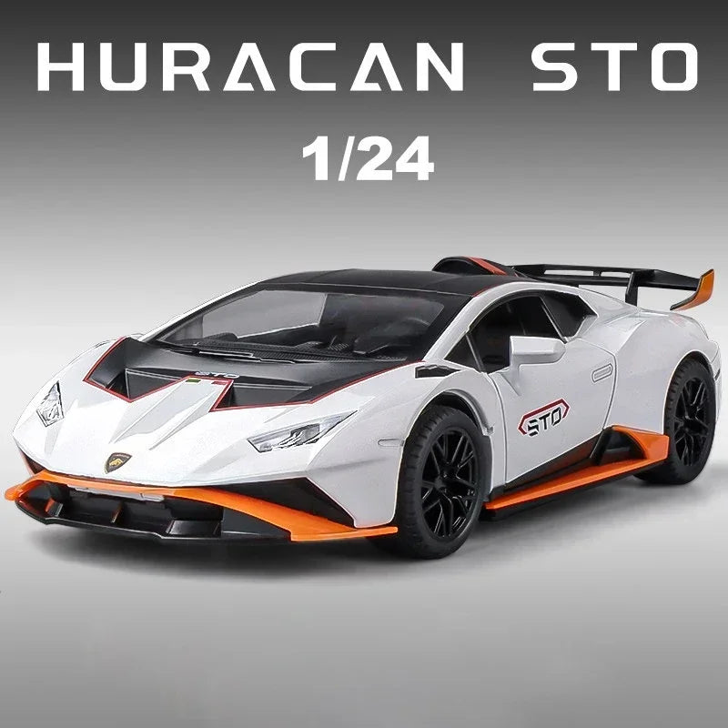 1:24 Lambos Huracan STO Alloy Sports Car Model Diecast