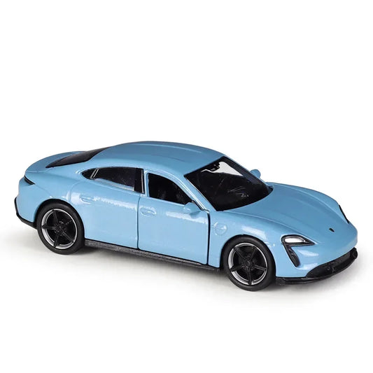 welly1:36 Porsche Taycan Turbo s Pull Back Simulation Alloy Car Model Boomerang Toy Boy Favorite Christmas Gift Birthday