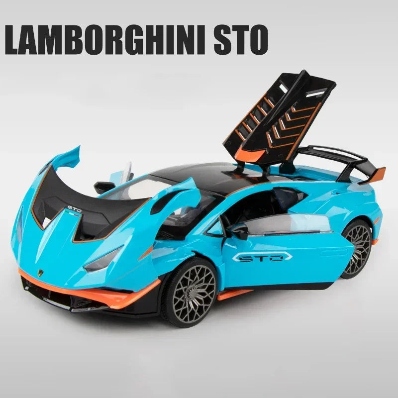 1:24 Lambos Huracan STO Alloy Sports Car Model Diecast