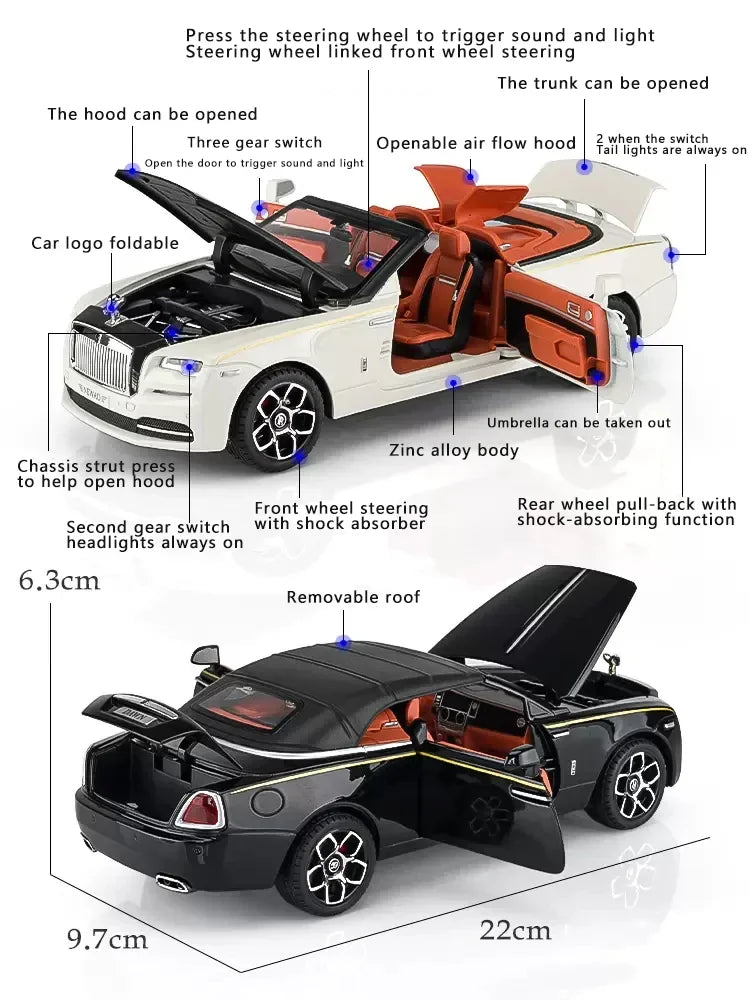 1:24 Rolls Royce Dawn Car Model